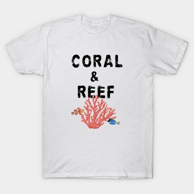 Coral and Reef T-shirt, Summer Vibe T-shirt T-Shirt by Kate Dubey